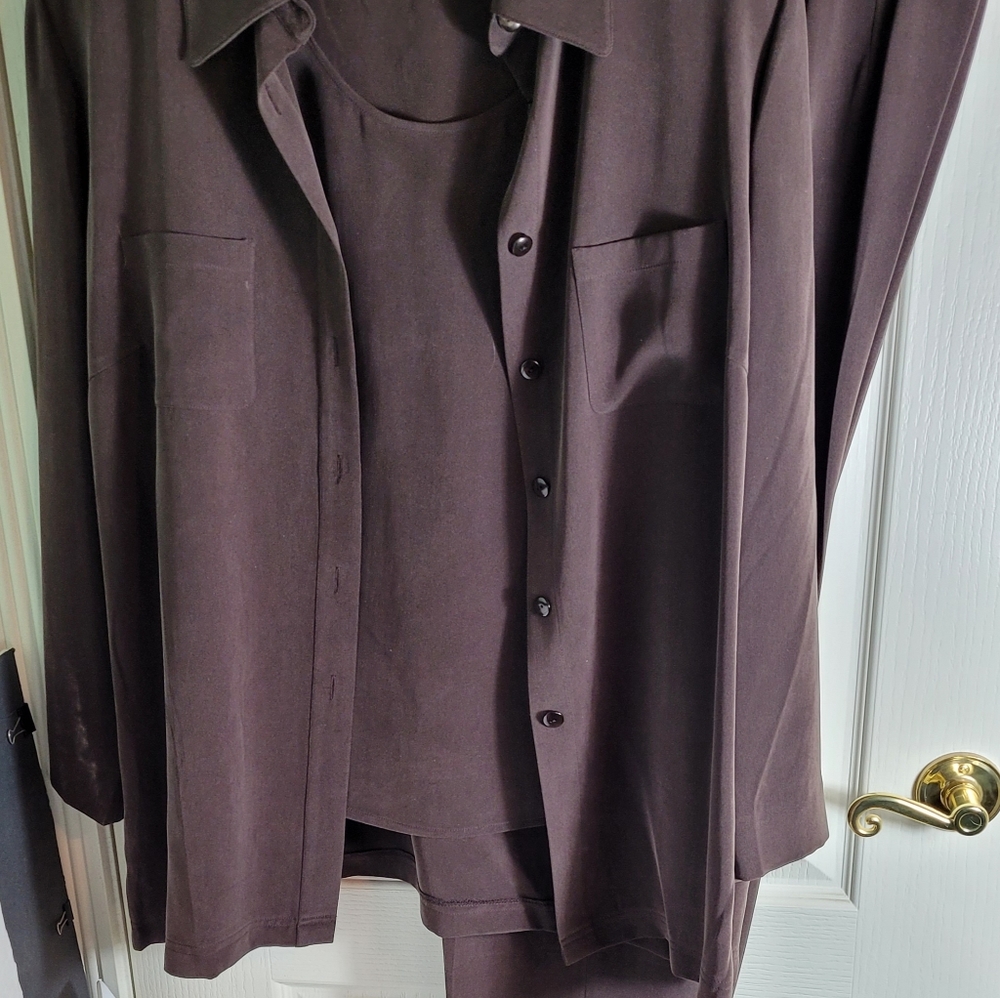 3 piece pantsuit.